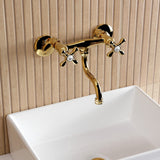 Kingston Two-Handle 2-Hole Wall Mount Bathroom Faucet