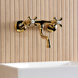 Kingston Two-Handle 2-Hole Wall Mount Bathroom Faucet