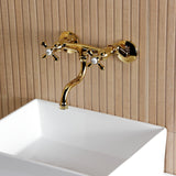 Kingston Two-Handle 2-Hole Wall Mount Bathroom Faucet