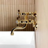 Essex Two-Handle 2-Hole Wall Mount Bathroom Faucet