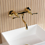 Kingston Two-Handle 2-Hole Wall Mount Bathroom Faucet