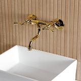 Kingston Two-Handle 2-Hole Wall Mount Bathroom Faucet