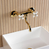 Kingston Two-Handle 2-Hole Wall Mount Bathroom Faucet