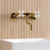 Kingston Two-Handle 2-Hole Wall Mount Bathroom Faucet