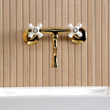 Kingston Two-Handle 2-Hole Wall Mount Bathroom Faucet