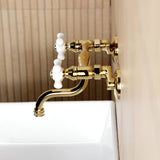 Kingston Two-Handle 2-Hole Wall Mount Bathroom Faucet