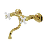 Kingston Two-Handle 2-Hole Wall Mount Bathroom Faucet