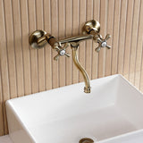 Kingston Two-Handle 2-Hole Wall Mount Bathroom Faucet