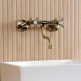 Kingston Two-Handle 2-Hole Wall Mount Bathroom Faucet