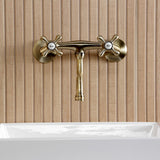 Kingston Two-Handle 2-Hole Wall Mount Bathroom Faucet