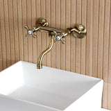 Kingston Two-Handle 2-Hole Wall Mount Bathroom Faucet