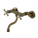 Kingston Two-Handle 2-Hole Wall Mount Bathroom Faucet