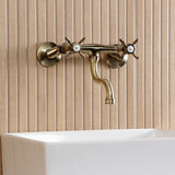 Essex Two-Handle 2-Hole Wall Mount Bathroom Faucet