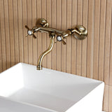 Essex Two-Handle 2-Hole Wall Mount Bathroom Faucet