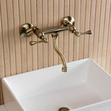 Kingston Two-Handle 2-Hole Wall Mount Bathroom Faucet