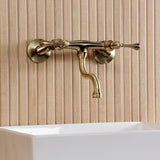 Kingston Two-Handle 2-Hole Wall Mount Bathroom Faucet