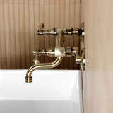 Kingston Two-Handle 2-Hole Wall Mount Bathroom Faucet