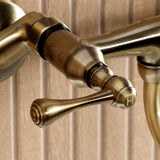 Kingston Two-Handle 2-Hole Wall Mount Bathroom Faucet