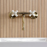 Kingston Two-Handle 2-Hole Wall Mount Bathroom Faucet