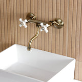 Kingston Two-Handle 2-Hole Wall Mount Bathroom Faucet