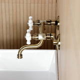 Kingston Two-Handle 2-Hole Wall Mount Bathroom Faucet