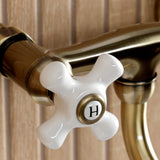 Kingston Two-Handle 2-Hole Wall Mount Bathroom Faucet