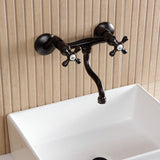 Kingston Two-Handle 2-Hole Wall Mount Bathroom Faucet