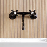 Kingston Two-Handle 2-Hole Wall Mount Bathroom Faucet