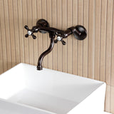 Kingston Two-Handle 2-Hole Wall Mount Bathroom Faucet