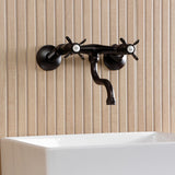 Essex Two-Handle 2-Hole Wall Mount Bathroom Faucet