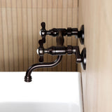 Essex Two-Handle 2-Hole Wall Mount Bathroom Faucet