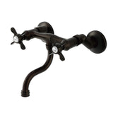 Essex Two-Handle 2-Hole Wall Mount Bathroom Faucet