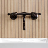 Kingston Two-Handle 2-Hole Wall Mount Bathroom Faucet