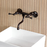 Kingston Two-Handle 2-Hole Wall Mount Bathroom Faucet