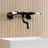 Kingston Double-Handle 2-Hole Wall Mount Bathroom Faucet