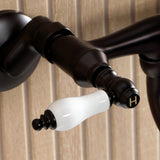 Kingston Double-Handle 2-Hole Wall Mount Bathroom Faucet