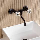 Kingston Two-Handle 2-Hole Wall Mount Bathroom Faucet