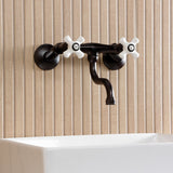 Kingston Two-Handle 2-Hole Wall Mount Bathroom Faucet