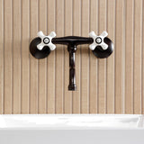 Kingston Two-Handle 2-Hole Wall Mount Bathroom Faucet