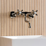 Kingston Two-Handle 2-Hole Wall Mount Bathroom Faucet