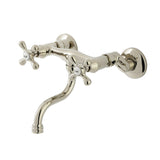 Kingston Two-Handle 2-Hole Wall Mount Bathroom Faucet