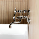 Essex Two-Handle 2-Hole Wall Mount Bathroom Faucet