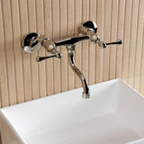 Kingston Two-Handle 2-Hole Wall Mount Bathroom Faucet