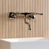 Kingston Two-Handle 2-Hole Wall Mount Bathroom Faucet