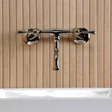 Kingston Two-Handle 2-Hole Wall Mount Bathroom Faucet