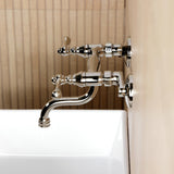 Kingston Two-Handle 2-Hole Wall Mount Bathroom Faucet