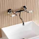 Kingston Double-Handle 2-Hole Wall Mount Bathroom Faucet