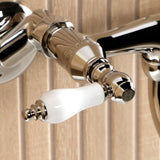 Kingston Double-Handle 2-Hole Wall Mount Bathroom Faucet