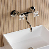 Kingston Two-Handle 2-Hole Wall Mount Bathroom Faucet