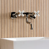 Kingston Two-Handle 2-Hole Wall Mount Bathroom Faucet